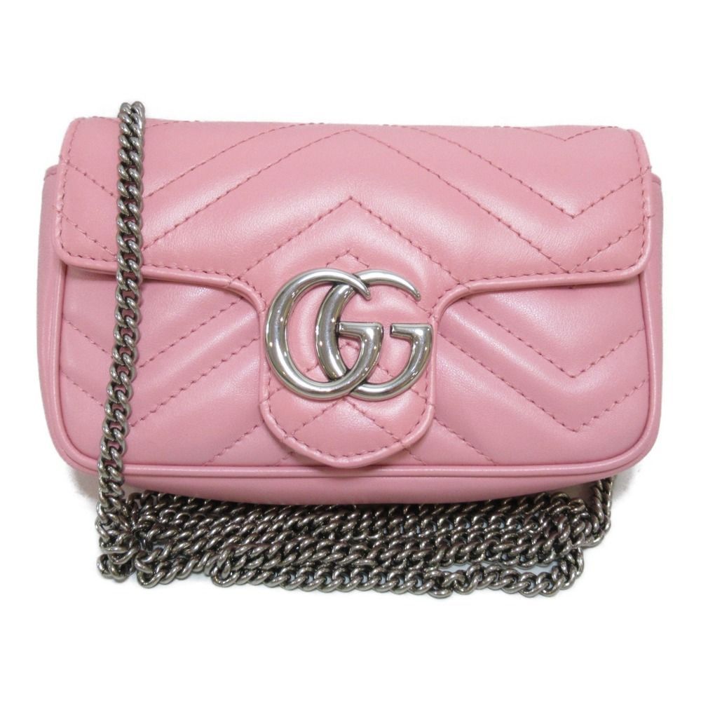 Gucci GG Marmont Quilted Leather Mini Bag Leather Pink